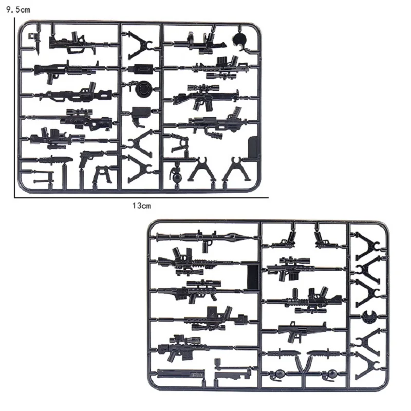 Armas militares modernas para crianças, figuras peças, armas, bloco Moc, swat, acessórios policiais, Kits de construção compatíveis, brinquedos educativos