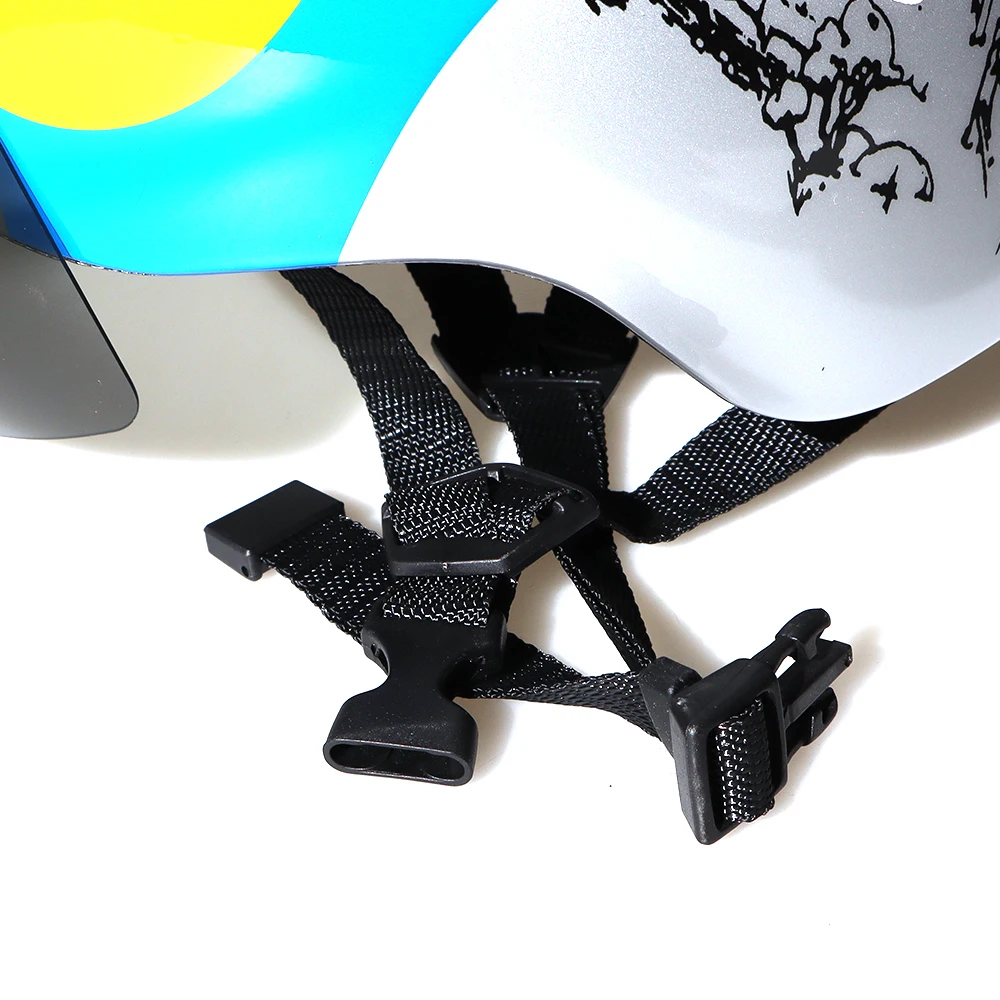 Triathlon Tri Aero TT Rennradhelm Brille Racing Radfahren Fahrrad Sport Sicherheit Titanrennen Fahrradhelm Fahrradbrille – Detail 1