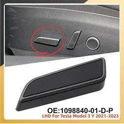 LHD Switch Button Black ABS Left Hand Side Seats Cushion Button For Tesla Model 3 Y 2021-2023 Replacement Car Part