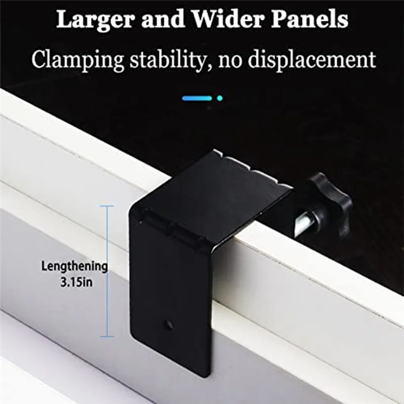 AF90-4Pcs Drawer Fixing Clip Drawer Front Installation Clamp Black For Woodworking,For Tables Desk Mount