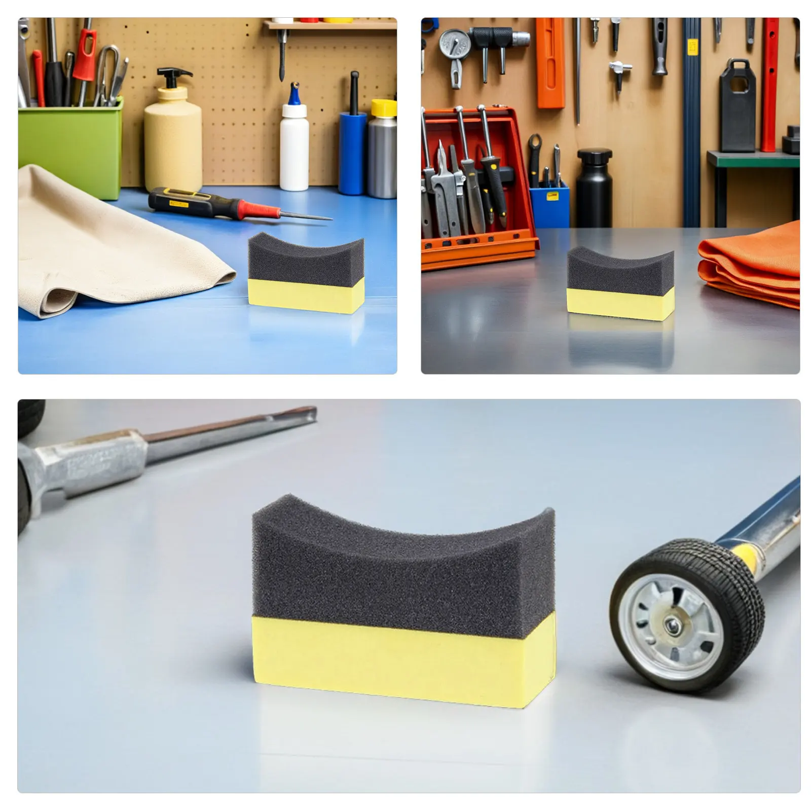 30Pcs Car Wash Accessories Tire Applicator Pads Tire Dressing Sponge Buffer Pad Waxing Sponge Wheel Detail Brush Car Wax