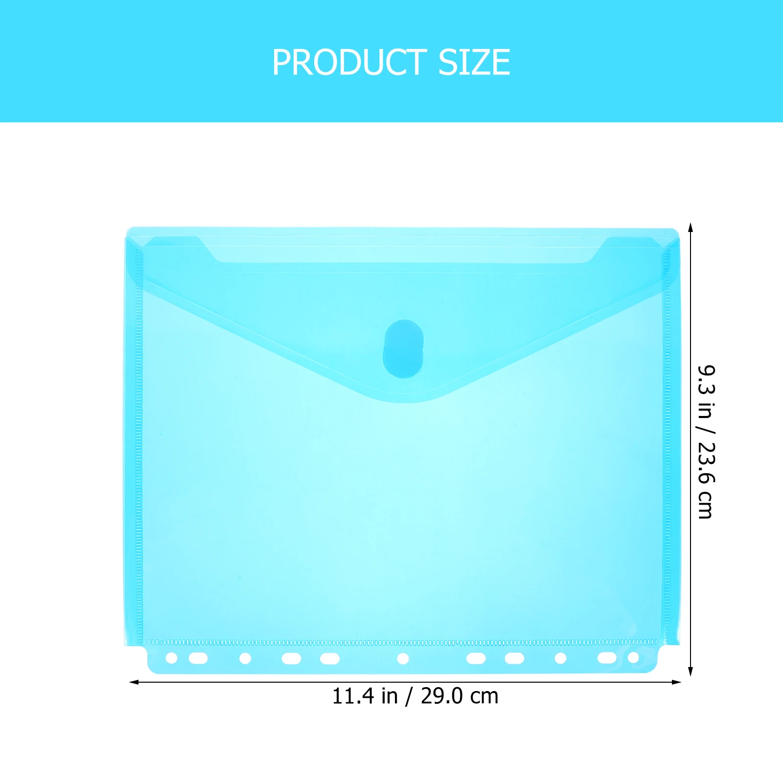 

10pcs Transparent Document Storage Bags Folder Organizer With Snap Button Large Capacity Office Supplies For Receipts Business