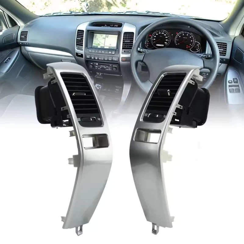 Central Instrument Panel Air Outlet Grille Pair for 2003-2009 Prado LC120 Models, Replaces Part Numbers 55474-60040 and X37F
