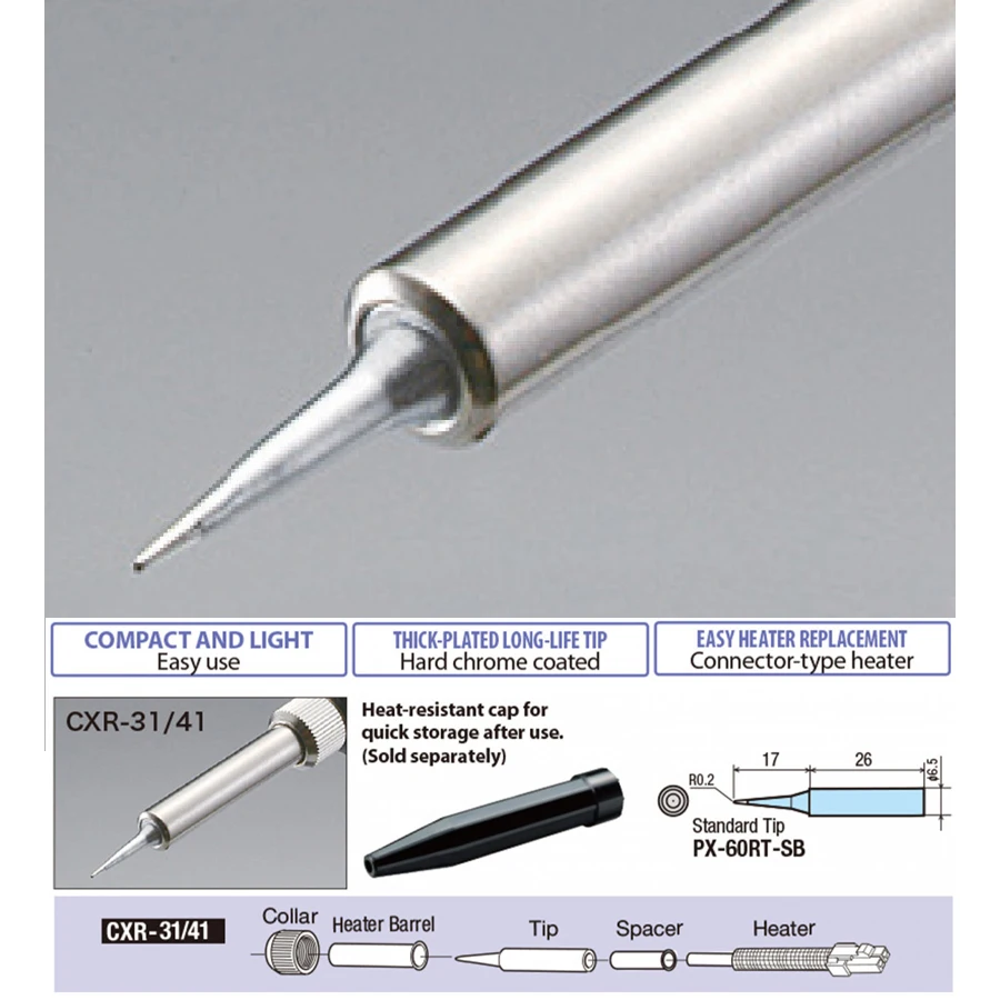 GOOT Electric Soldering Iron for Precision PCB 220V/110V 22W Welding Repair Tool Made in Japan CXR-31