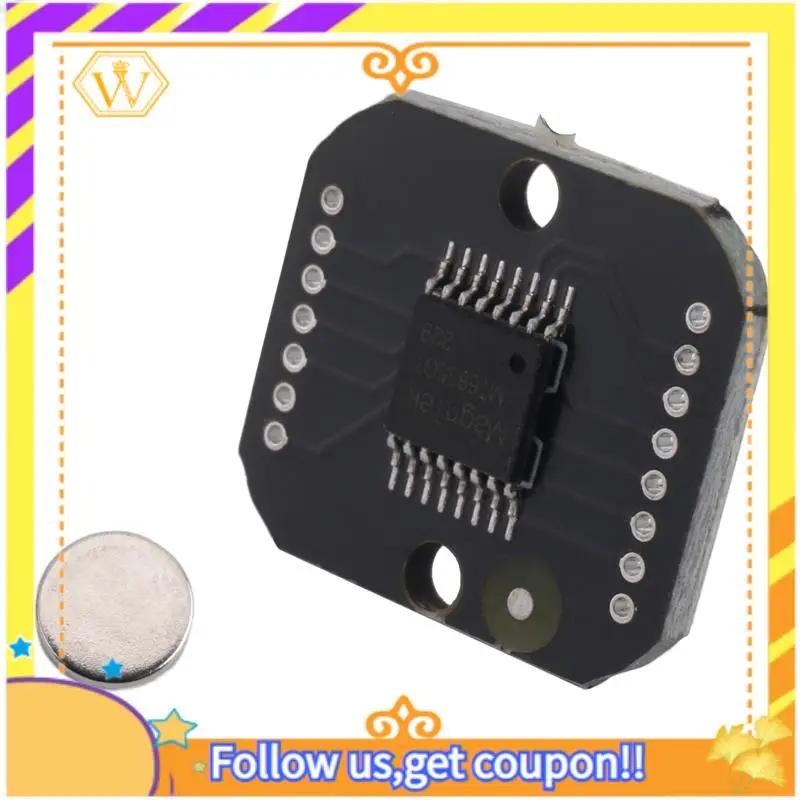 Module d'encodeur magnétique MT6835, moteur sans balais PWM/SPI, 21 bits, peut remplacer AS5048