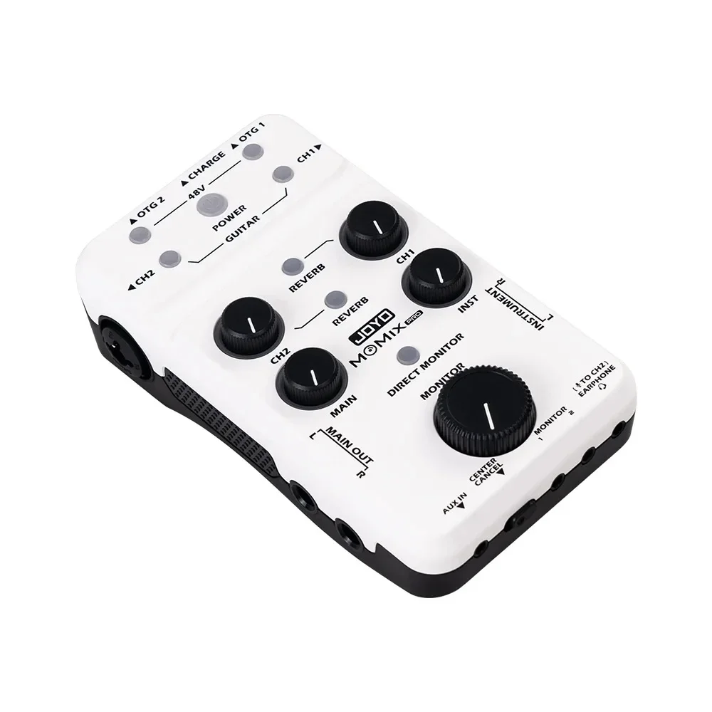 JOYO MOMIX PRO Live Streaming Audio-to-video Sync Stereo Audio Mixer Portable Sound Card Guitar Microphone Keyboard Recording