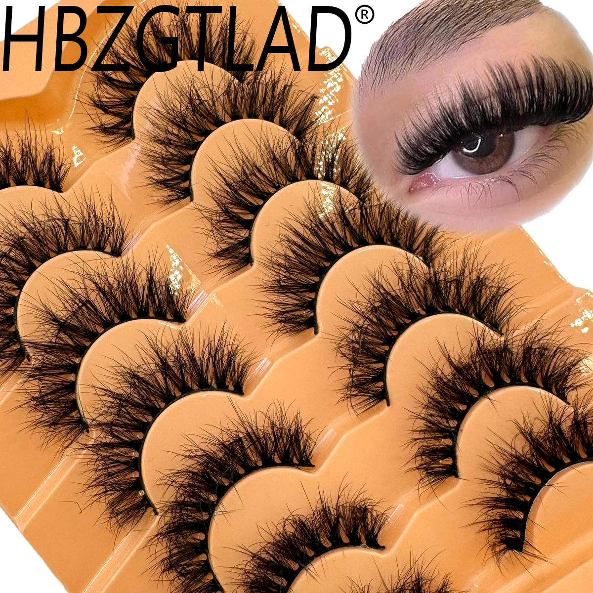 Ciglia finte 9D ciglia di pelliccia di visone 7 paia di ciglia finte naturalmente spesse occhi di gatto spessi e soffici, adatte per tutti i giorni/w