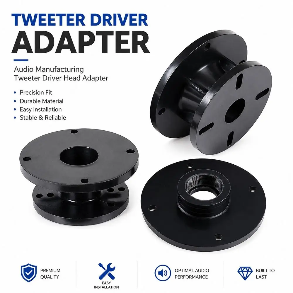 1Pcs ABS Tweeter Horn Converter 38-26mm 50-26mm Stable Reliable Performance Treble Speaker Drive Head Adapter