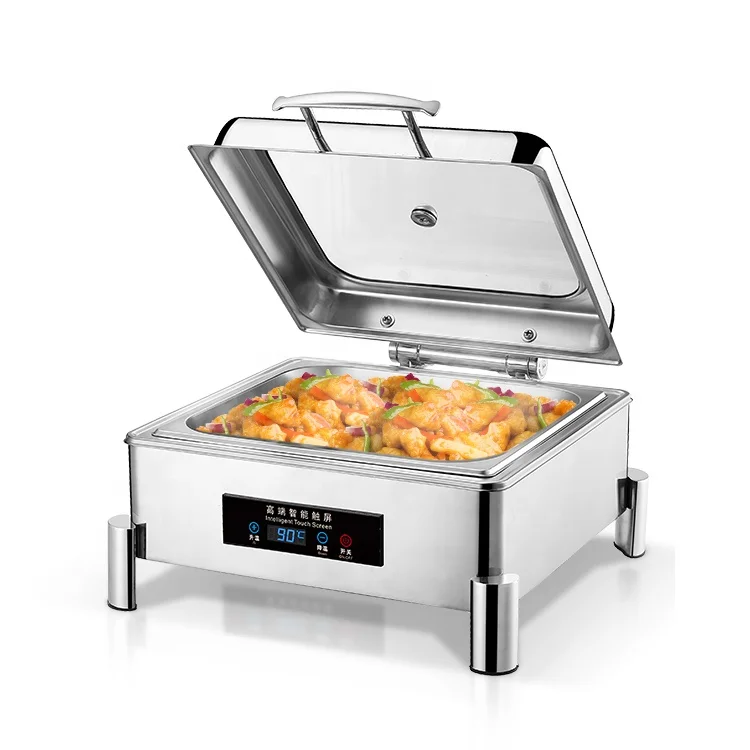 Stainless Steel Chaffing Dishes Square Self-serve Food Warmer Suitable For Catering, Banquets, And Parties