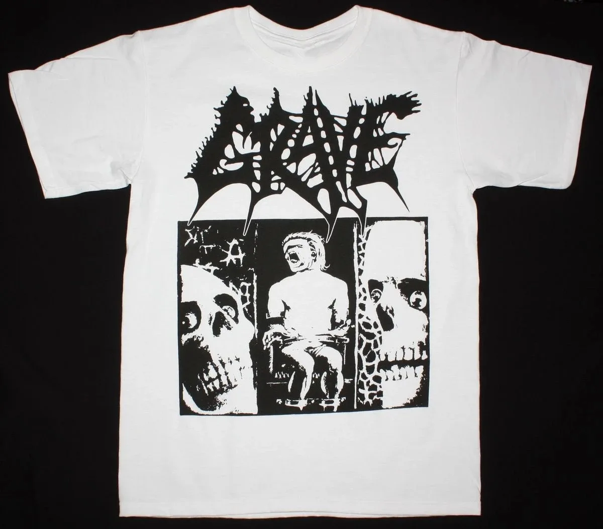 Grave Tremendous Pain Death Band Music White All Size T Shirt Ac570