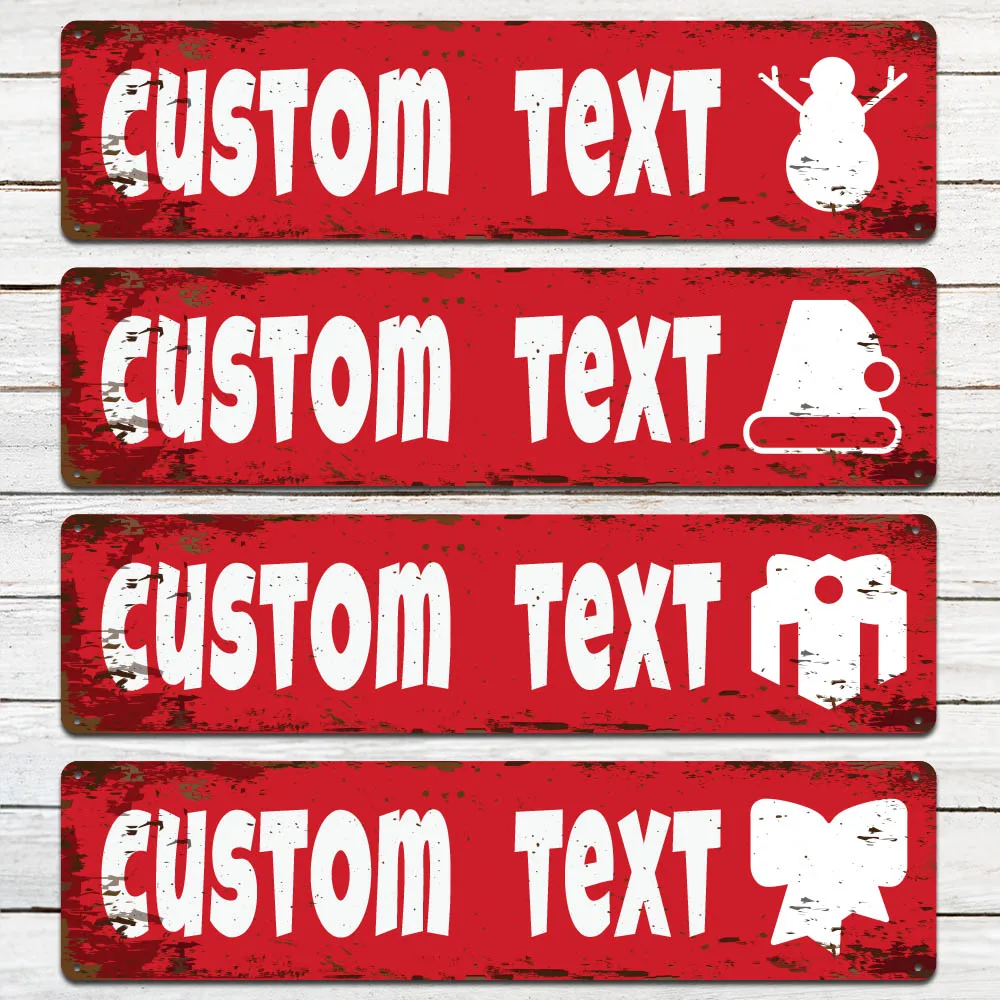 

1pc red background Everyday household use Personalized Text Iron Wall Signs Metal Plate Signs For Kids Rooms Diy Home Decoration