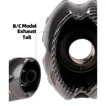 51MM 通用摩托車 mivv 排氣消音器排氣口,適用於 Z250 Z800 Z900 R1 R3 R6 R25 MT07 ZX10R ZX6R 等車型,用於改裝排氣系統。 10 最佳銷售 逃脫 mivv - №5