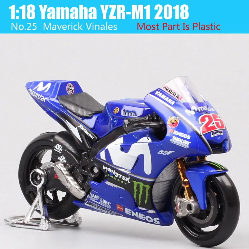 Maisto 1/18 Yamaha YZR-M1 #25 Maverick Vinales #20 Fabio Quartarar #21 Franco Morbidelli Motorcycle Diecast GP Bike Model Toy