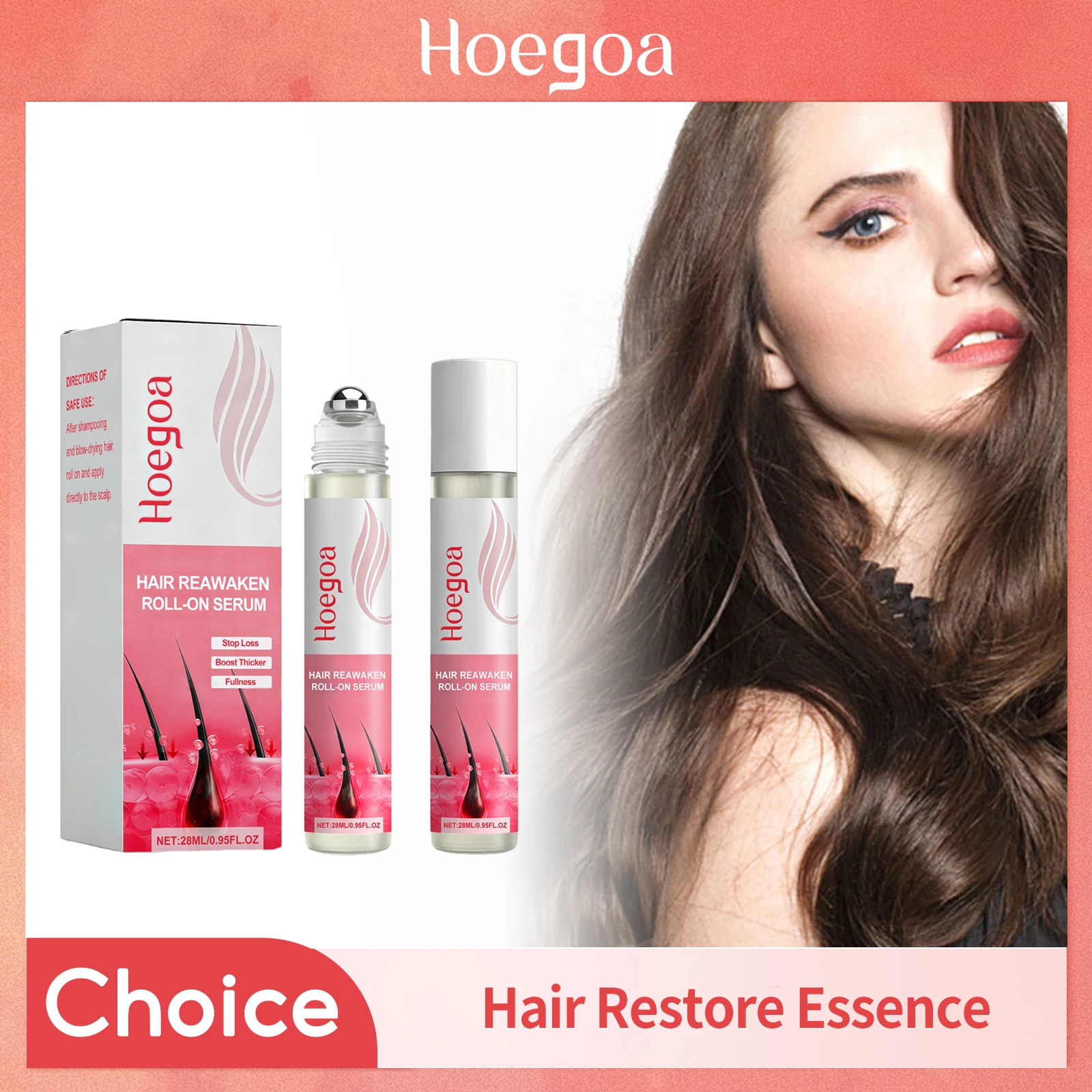 

Anti Hair Loss Roller Ball Serum Repair Damage Hair Scalp Promote Growth Strengthening Root Nourish Thicker Growing Hair Essence