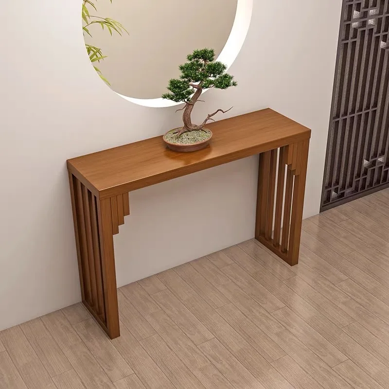 Yjq hotel solid wood entrance table against the wall modern simple long strip end view case several new Chinese entrance table