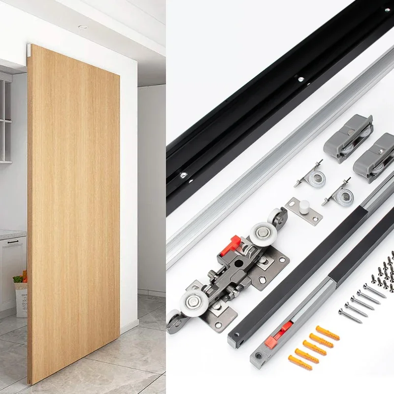 

Smooth Mute Sliding Door Hardware Accessories Invisible Sliding Door System