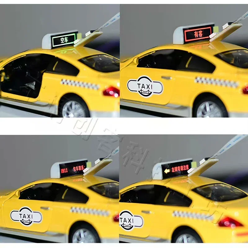 Symulowany wyświetlacz dachowy z przewijanym tekstem i czcionką do samochodów RC typu Crawler 1/10, TRX4, Defender, AXIAL SCX10, RC4WD, D90, Tank 300, TF2, TRX6