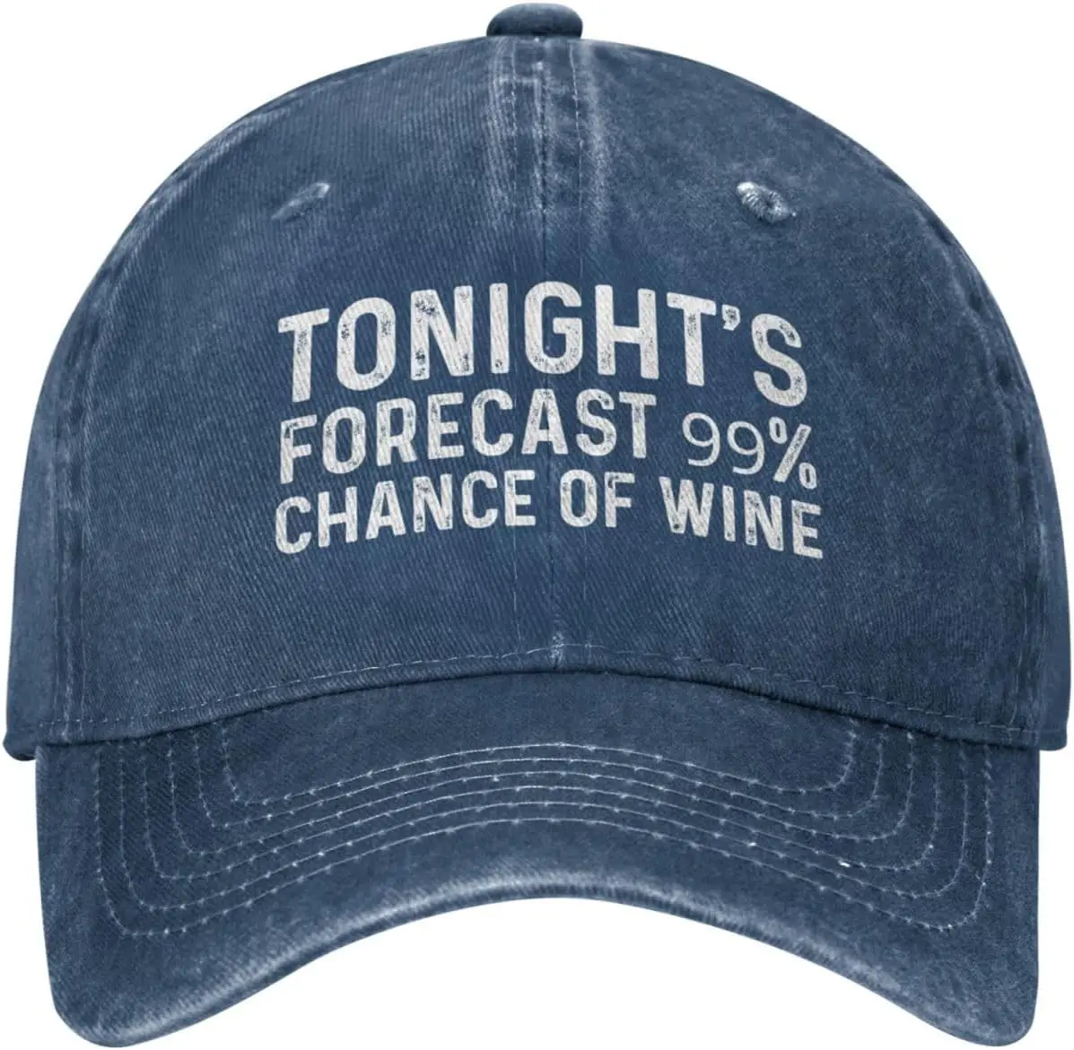 Tonight's Forecast 99 Chance of Wine Hat Men Baseball Cap Trendy Caps