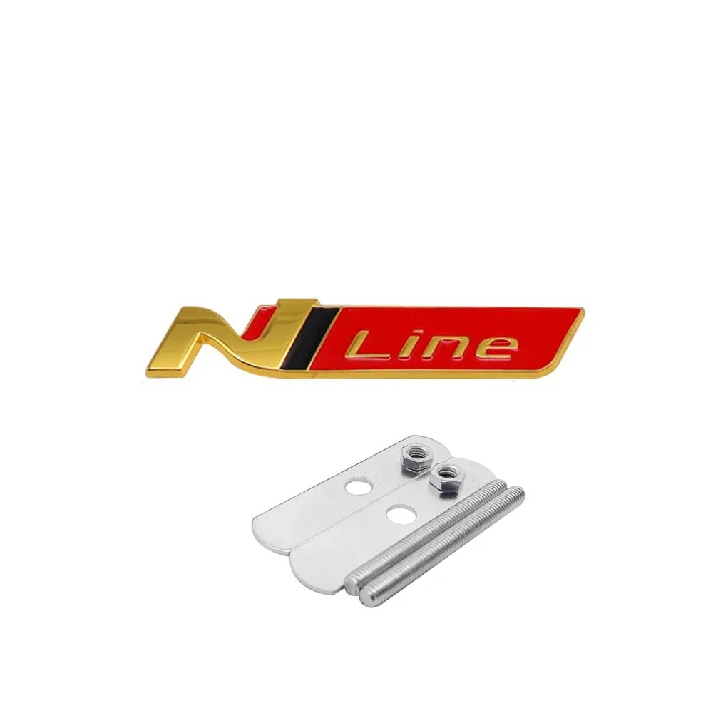 Car Front Grille Emblem for Hyundai N Line Tucson Kona Elantra IX35 I20 I30 I10 I40 Accent Santa Fe Bagde 3D Decor Accessories - view 5