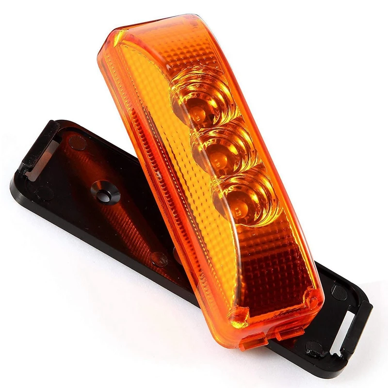 4X 3 LED 3.9Inch Car Truck Side Marker Light Tail Rear Lamps Indicator Marker 10-24V for Trailer Rv Boat Lorry