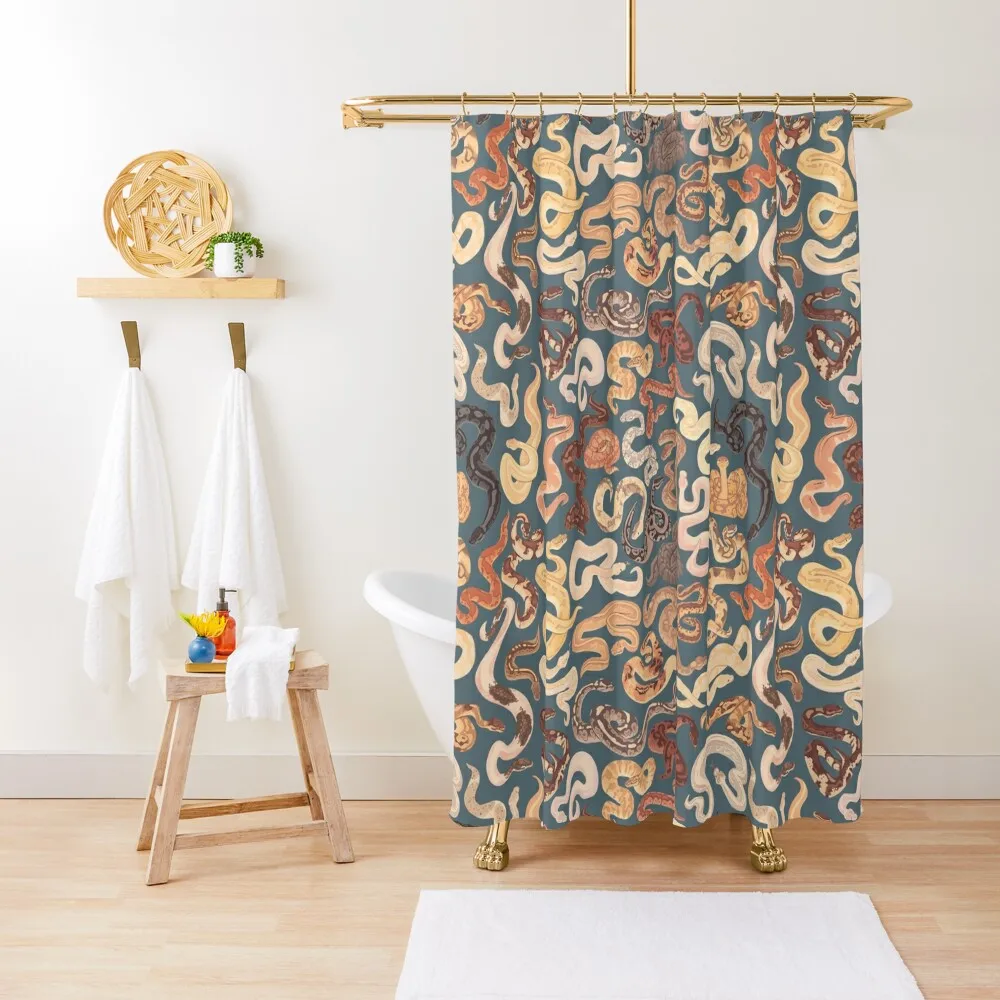 

Morph flavored noodles in blue Shower Curtain Window Bathroom Shower Set Accessories For Shower And Services Curtain