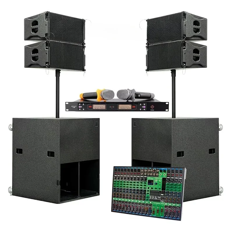 Hanging Stage Power Line Array Speakers Sound System Sound Group Post Outdoor Professional Active Line Array Speakers