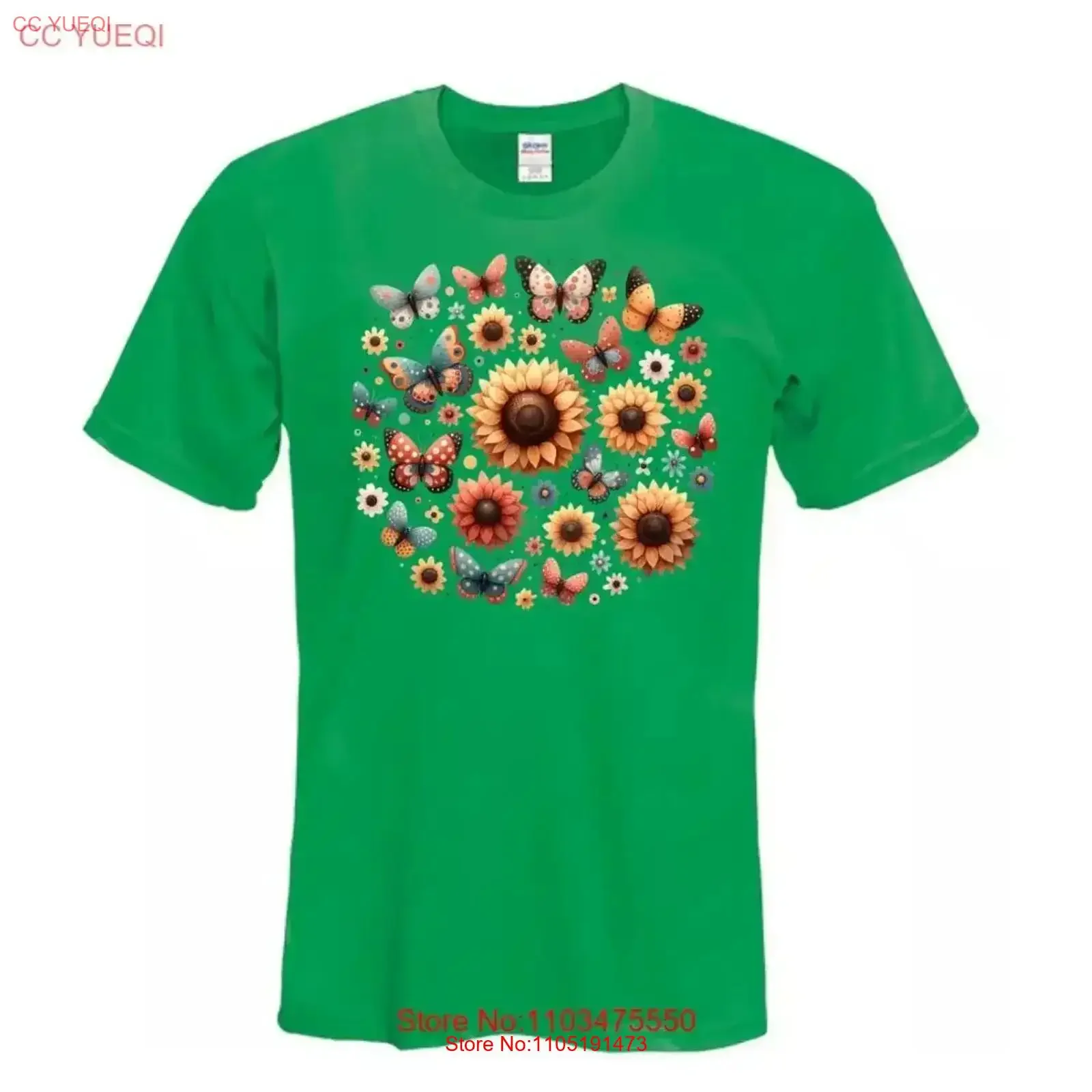 

Flowers and Butterflies Women's T Shirt Size XL vintage Washed Breathable Slightly streetwear Comfortable homme Stylish fashion