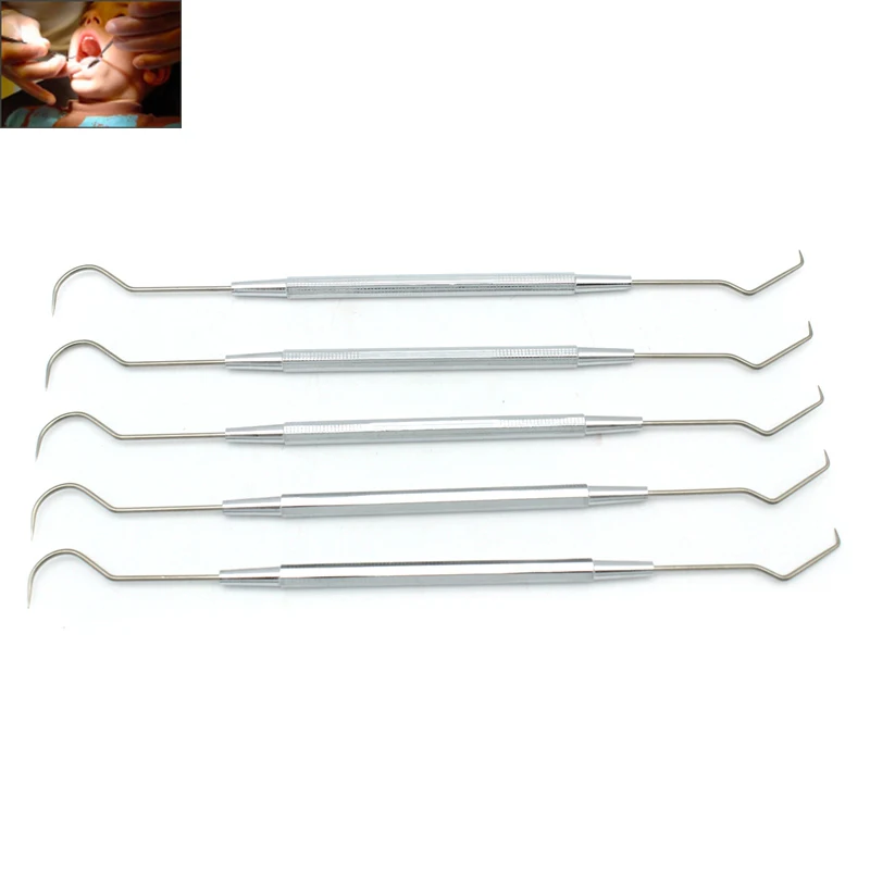 

5pcs Stainless Steel Dental Dentist Teeth Clean Hygiene Probe Hook Pick Dentists Instruments Teeth Cleaning ToolS