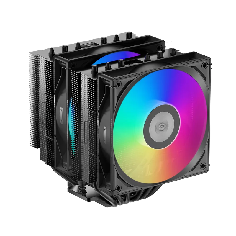 pccooler cpu cooler air cooler 6 heat pipes ARGB 2 120mm fans PWM 4pin LGA1700 AM5 EX90 RT620