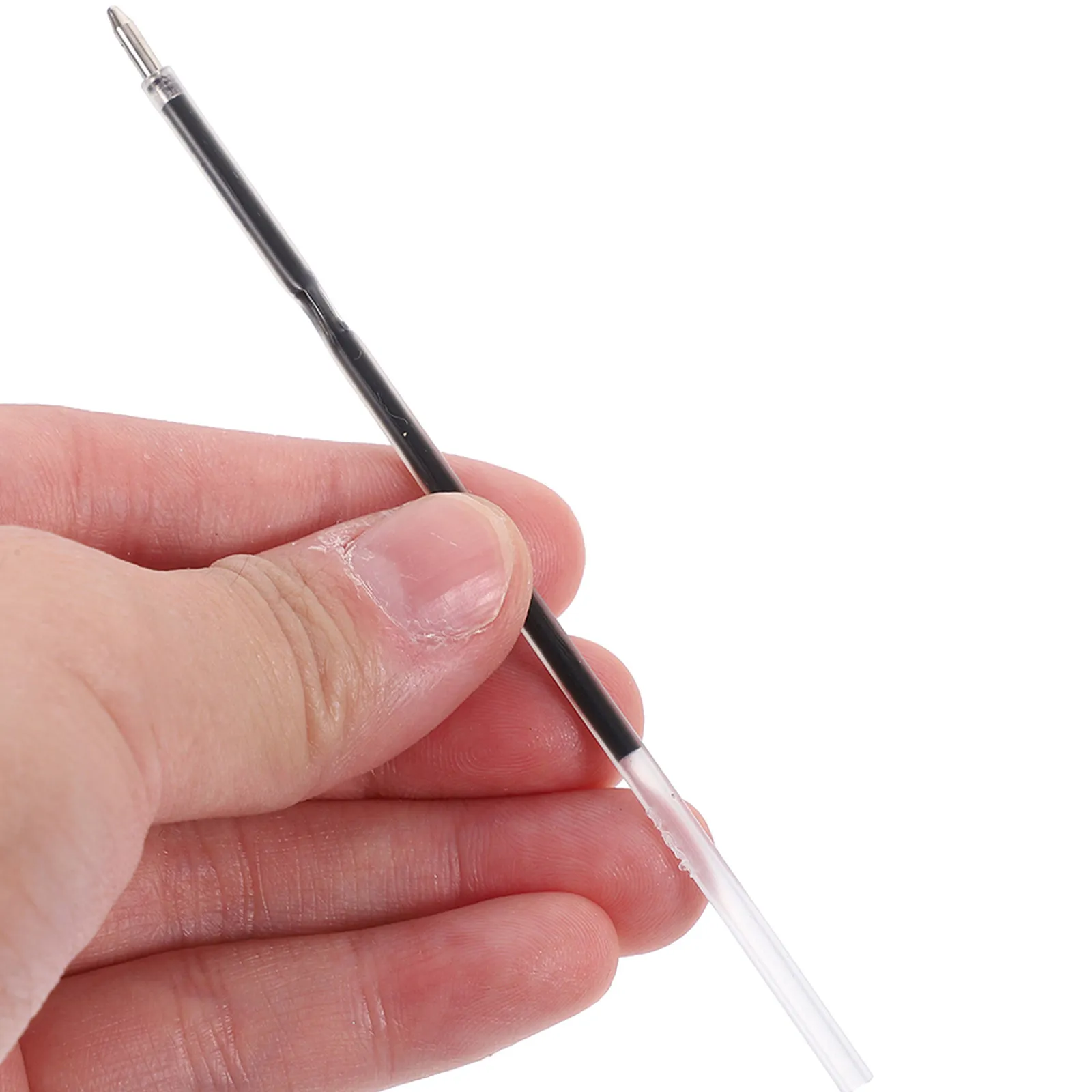 500Pcs Black Ballpoint Pen Refills 0.7mm Fade-Resistant Ink Refills Compatible with Most Standard Click Pens Office School