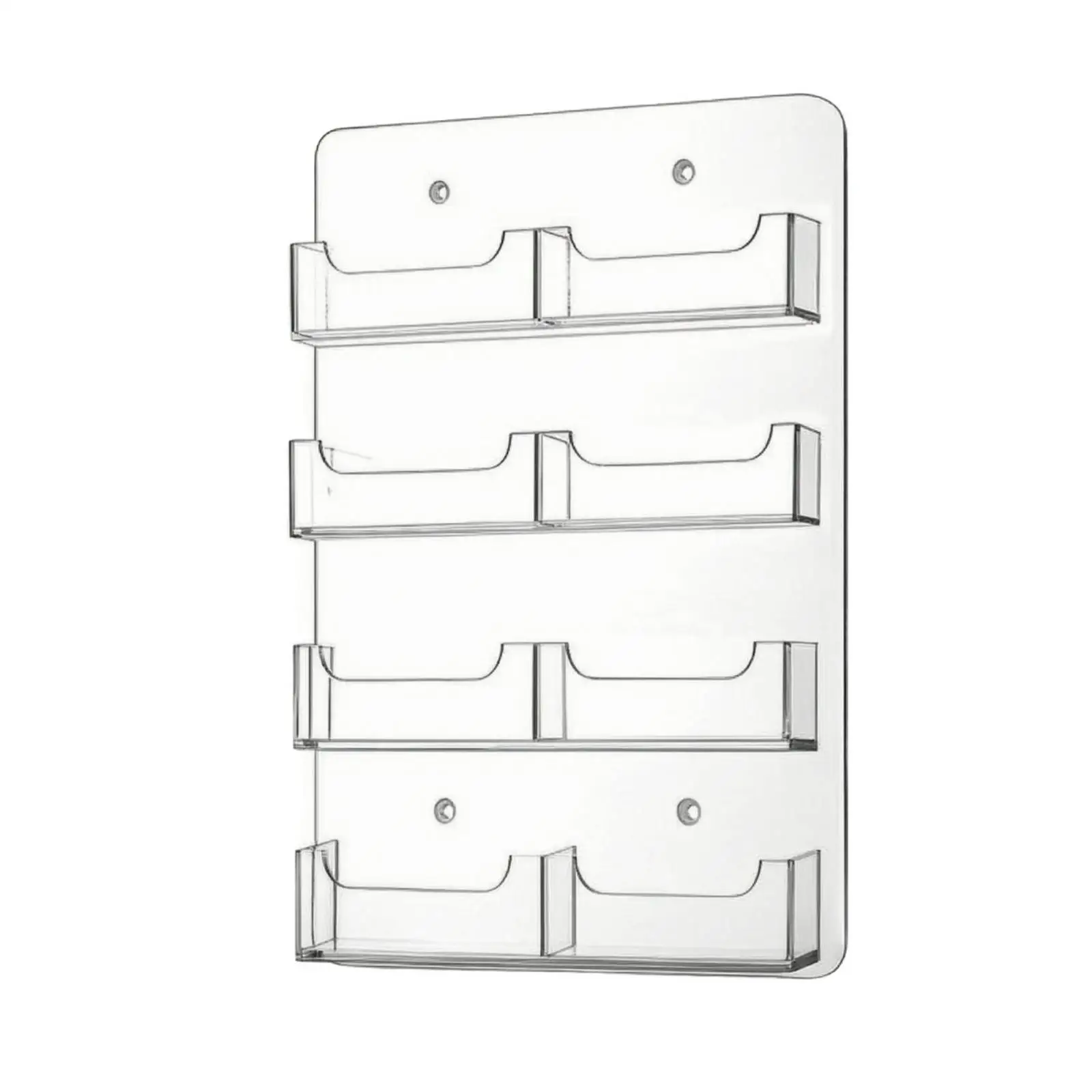 Sleek Acrylic Wall Card Organizer with Self Adhesive Mounting for Business Cards Pen Holder Desk
