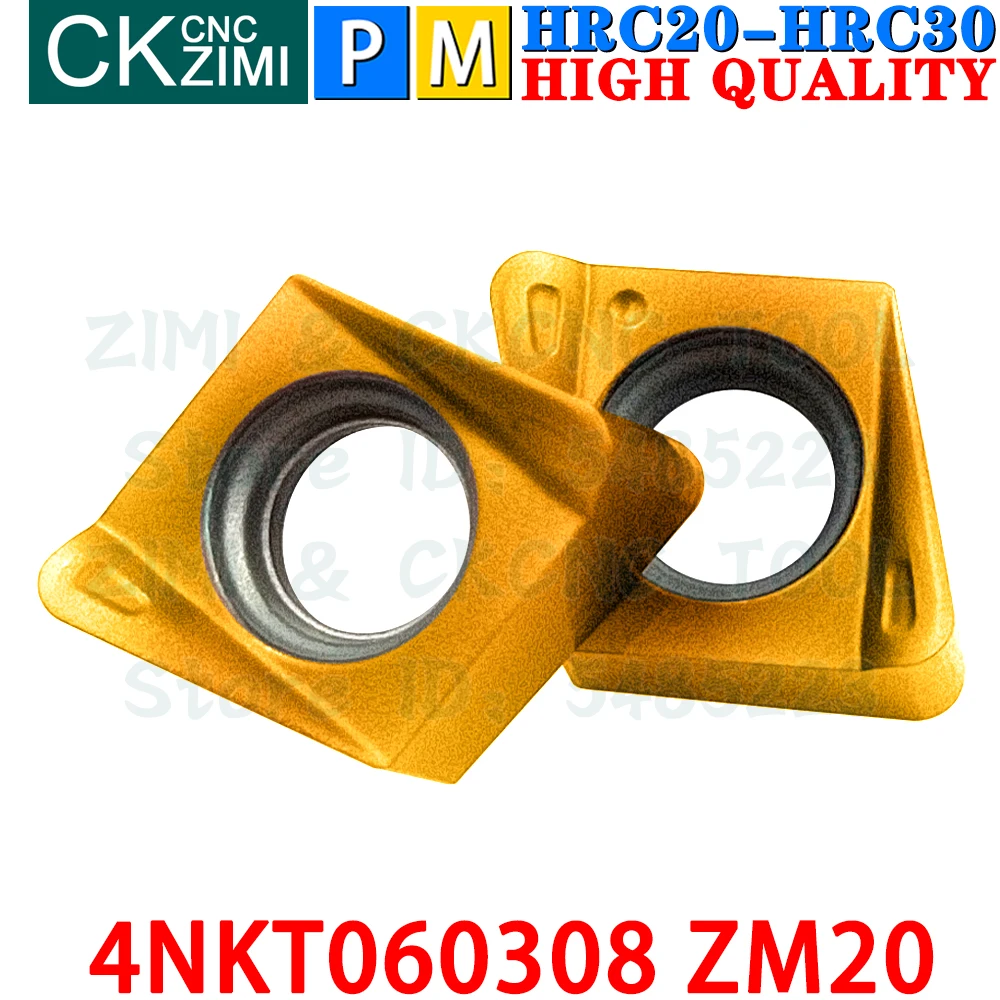 4NKT060308 ZM20 4NKT 060308 ZM20 Inserções de metal duro Pastilhas de fresamento de avanço rápido Ferramentas 4NKT 0603 4NKT0603 TE90 CNC torno mecânico de metal Fresadoras indexáveis