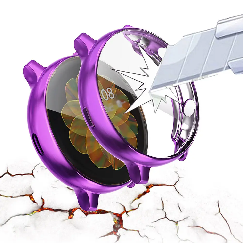 Electroplate Watch Case Protective Cover Side Corner Protection for 2 Purple 40Mm Smartwatch view 6