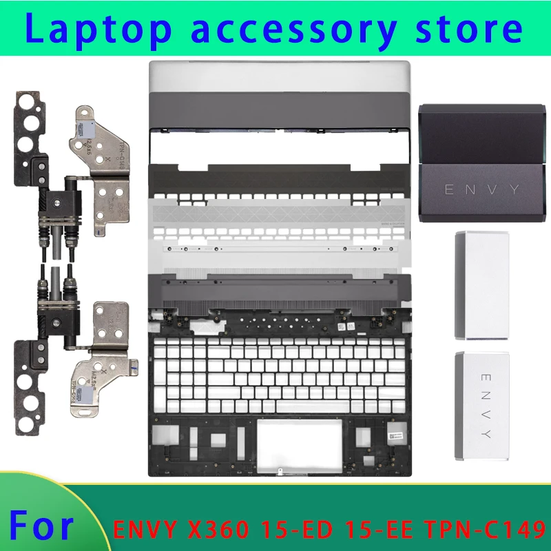 Suitable for ENVY X360 15-ED 15-EE TPN-C149 LCD top cover, screen frame hinge bottom shell, palm rest bottom cover hinge cover