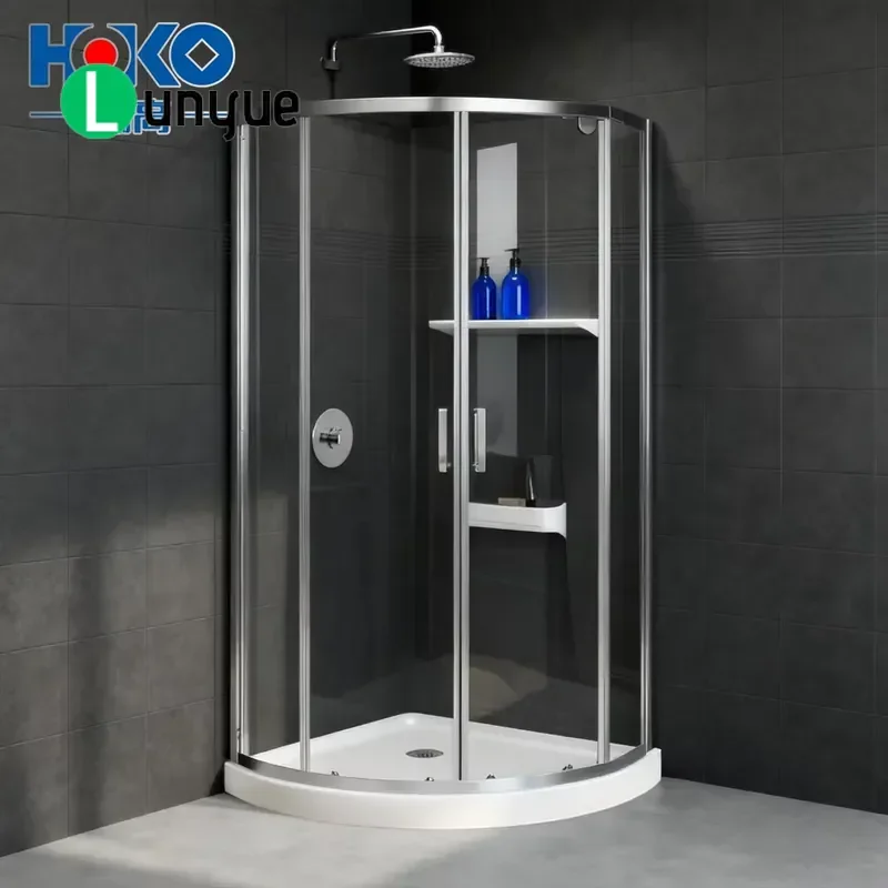 Customizable Aluminum Frame Tempered Glass Curved Shower Room Bathroom Enclosure Wholesale Durable Modern Design Easy