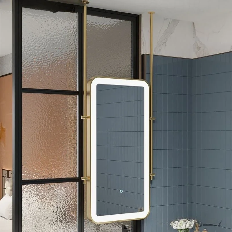 Bathroom Mirror Hanging Ceiling Square HD Reflection Explosion Proof