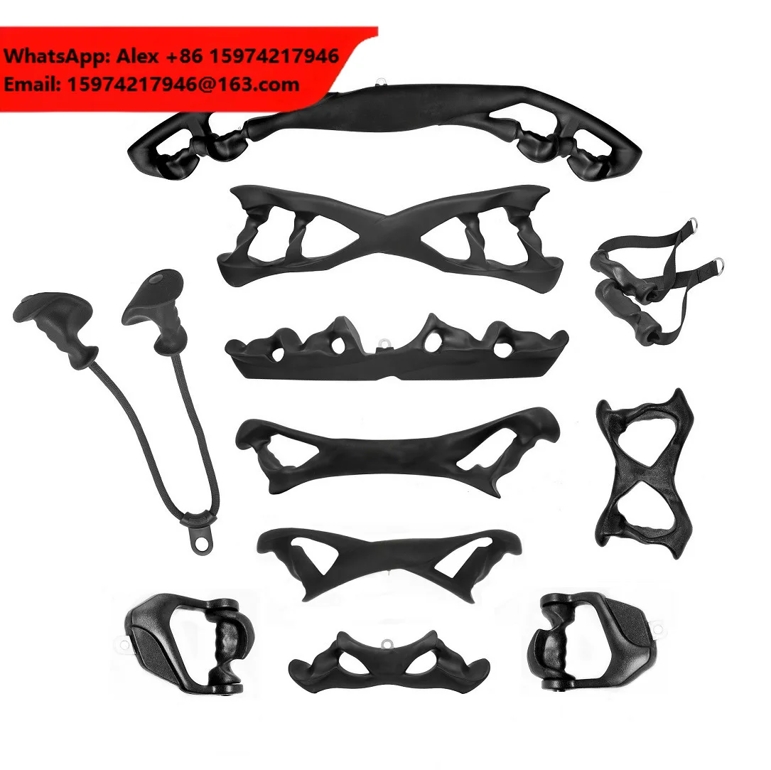 Gym Fitness Pully System Multi Functional Ergonomic Lat Bar Pulldown Attachments 10PCS Exercise Grip Set