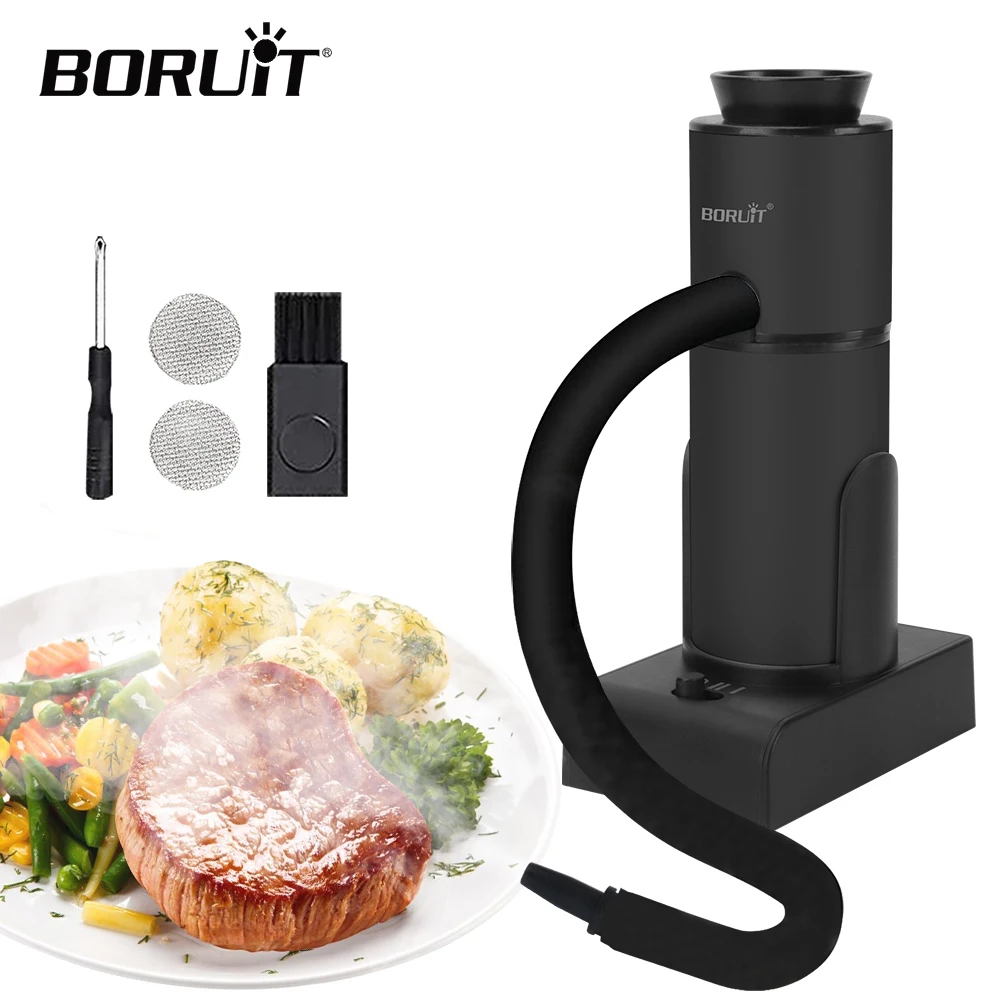 

BORUIT Portable Molecular Cuisine Smoking Gun Food Cold Smoke Generator Meat Burn Smokehouse Cooking Tool Kitchen Accessories