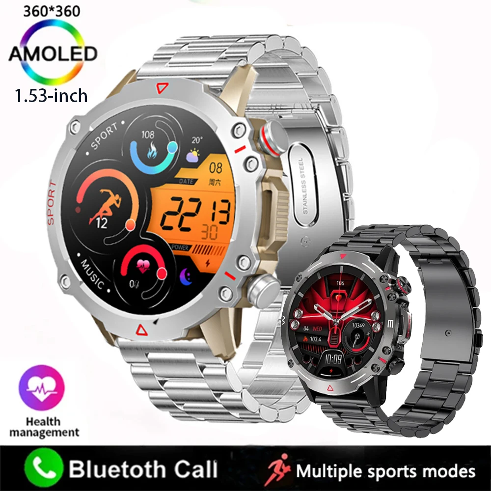 2024 New Smart Watch Bluetooth Call AI Voice Assistant Outdoor Sports Track Tracker Remote Photography Men's Women's Smartwatch