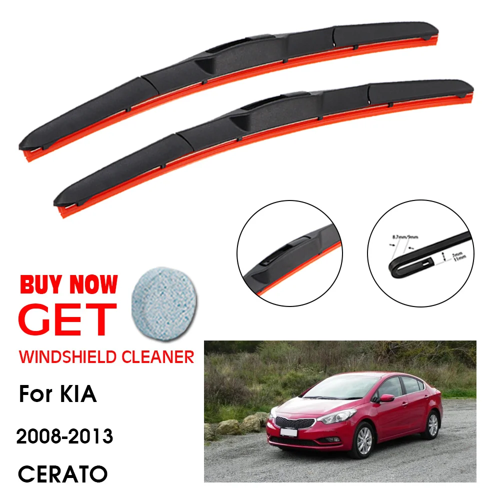 

Car Wiper For KIA CERATO 24"+20" 2008-2013 Front Window Washer Windscreen Windshield Silica Gel Wiper Blade Accessories