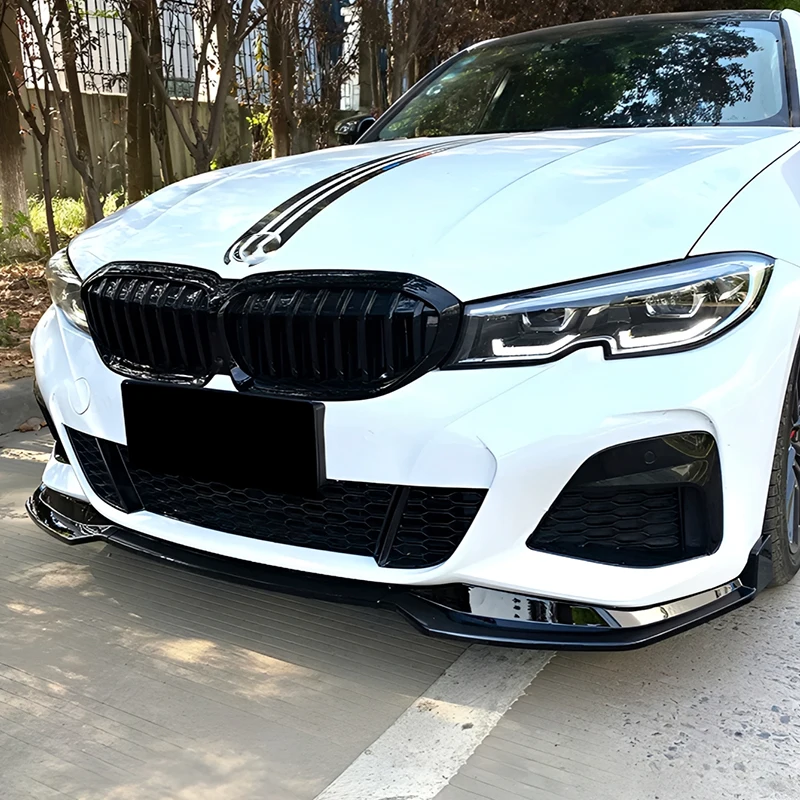 For BMW 3 Series G20 M Pack 320i 330i 2019-2022 Car Front Bumper Lip Splitter Diffuser Body Kits Bumper Canard Lip Accessories