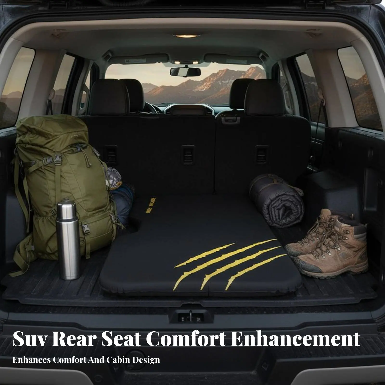 

SUV Rear Seat Sleeping Pad, Ford Truck Car Mattress, Foldable, Outdoor Camping Bed, Custom Fit, Auto Inflatable