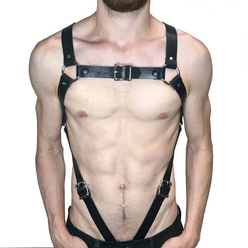 Arnés de Sword Bondage para hombre, lencería gótica de pecho Bdsm, arnés de pecho corporal de cuero, Correa fetiche Sexy Gay, accesorios eróticos