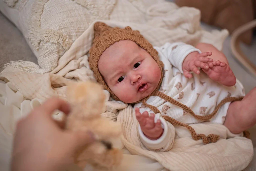 NPK 24'' Handmade High Quality Blue Sparrow Lifelike Reborn Toddler Body 3D Skin with Visible Veins Collectible Art Doll