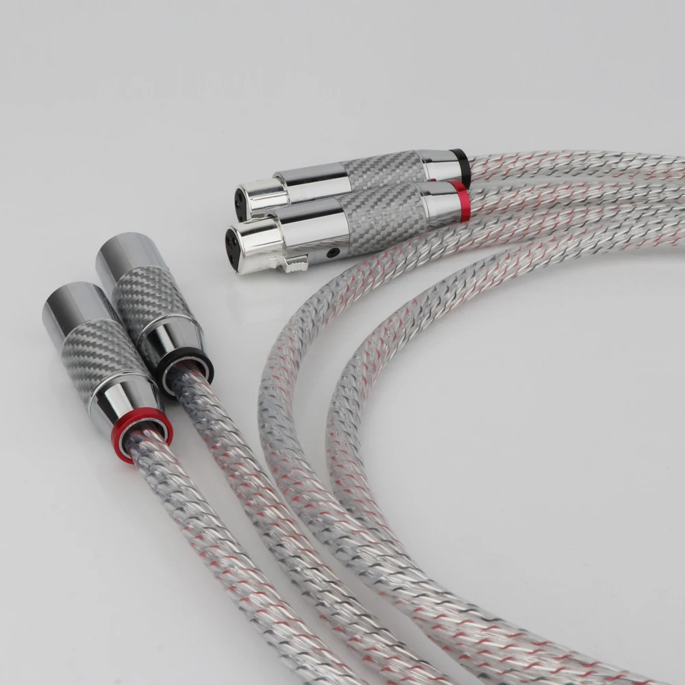 Кабель XLR Соединительный кабель 7N OCC с серебряным покрытием Аудио-видео Удлинительный провод XLR Hi-Fi кабель