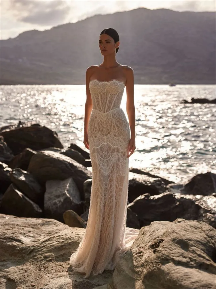 

Vestidos De Novia Corte Sirena Lace Wedding Dress Curvy Corset Luxury Dresses Alta Costura Beach Para Boda Bridal Suknia Slubna