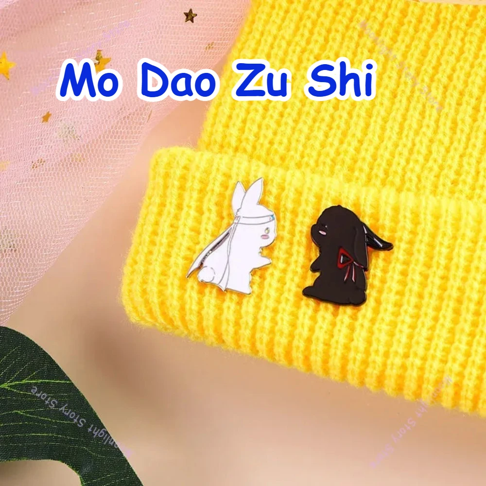 Mo Dao Zu Shi Brooch Cute Cartoon Bunny Alloy Badge Wei Wuxian Lan Wangji Chen Qianling Wangxian Couple Rabbit Pin Accessories