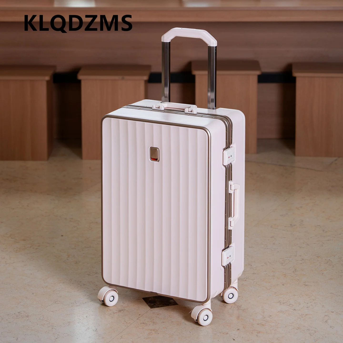 Fotografia 3: Mala com Rodas KLQDZMS, Resistente e Durável, Caixa de Embarque com Estrutura de Alumínio, Mala de Trolley ABS+PC, 20