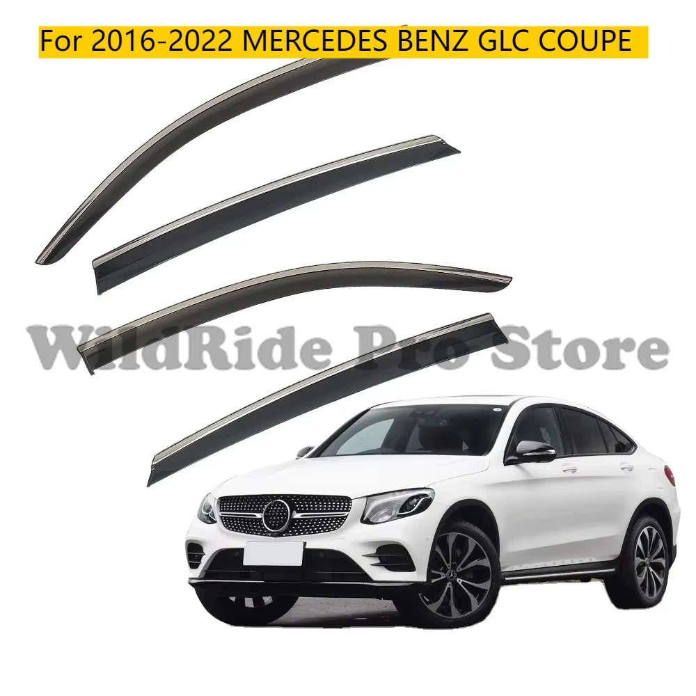 

Car Visors for 2016-2022 MERCEDES BENZ GLC COUPE Car Wind Deflector Window Visors Rain Guards Door Visors