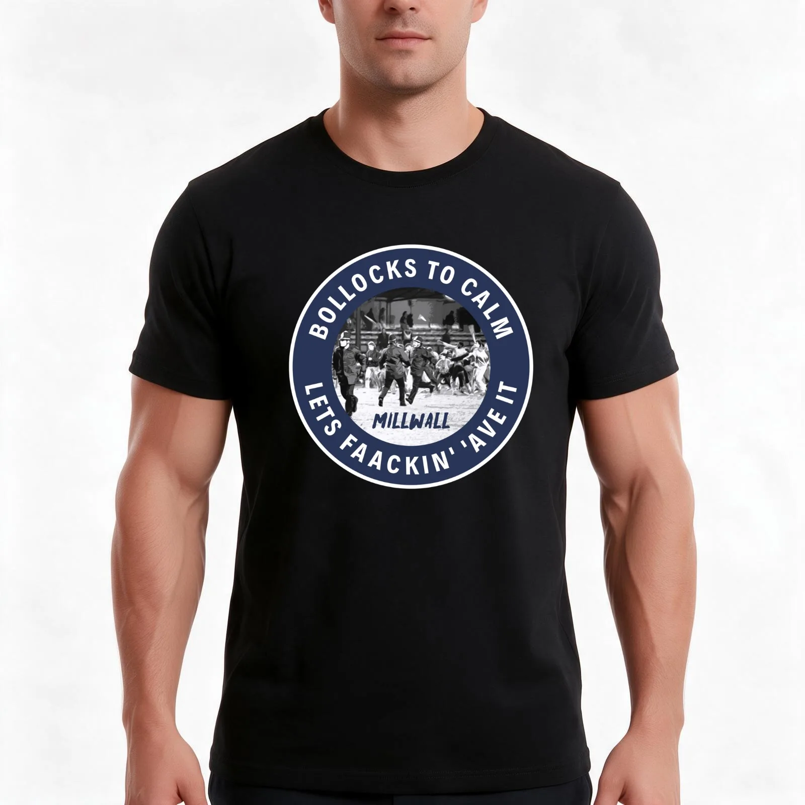 Bollocks To Calm Lets Faackin' 'Ave It Millwall T-Shirt Summer Casual Cotton Tee Oversized Streetwear Tops Unisex Men Women